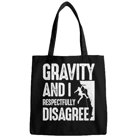 Climbing Climber Funny Rock Climbing Design For Men Women Athletes Boulderer Climb Bags