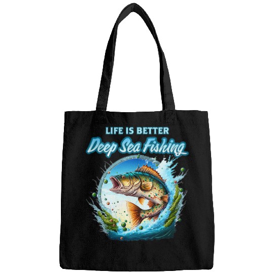 Fishing Deep Sea Fishing Sea Ocean Fish Trout Calico Bass Fisher Bags