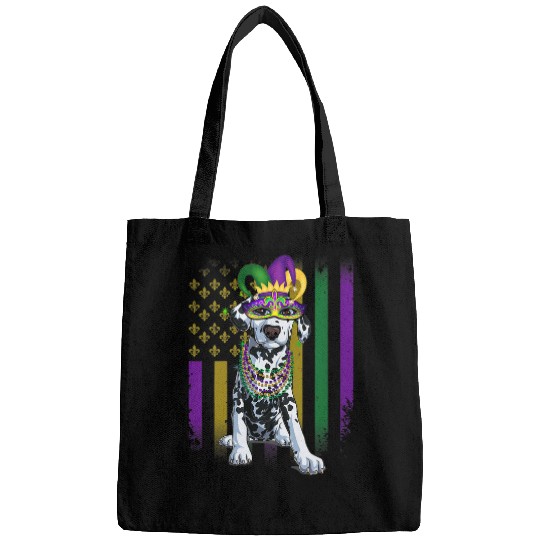 Dalmatian Mardi Gras Dog carnivals Dalmatian Jester Pet Puppy Lover Dalmatians Dog Bags