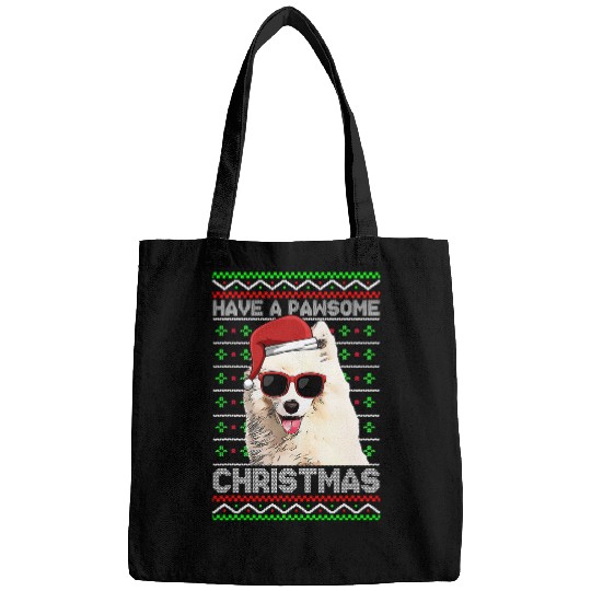 Dog Samoyed Funny Pawsome Christmas Bags