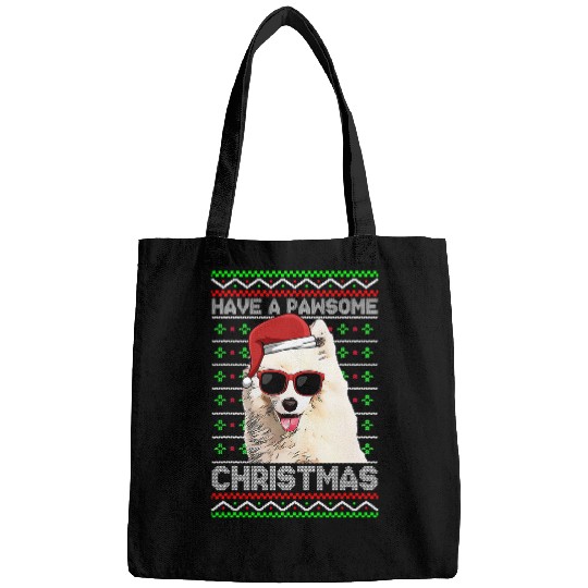 Dog Samoyed Funny Pawsome Christmas Bags