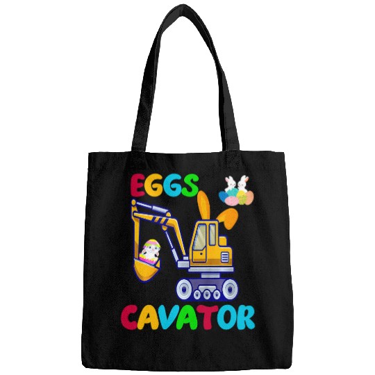 Tractor driving Easter Egg Hunt Eggs Cavator Bunny Tractor Loving Toddler Bags
