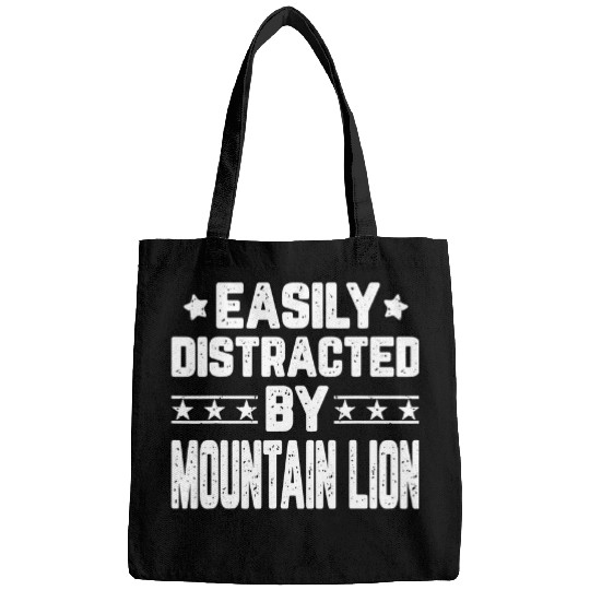 Lion Gift Easily Distracted By Mountain Lion Cougar Mountain Lion Bags