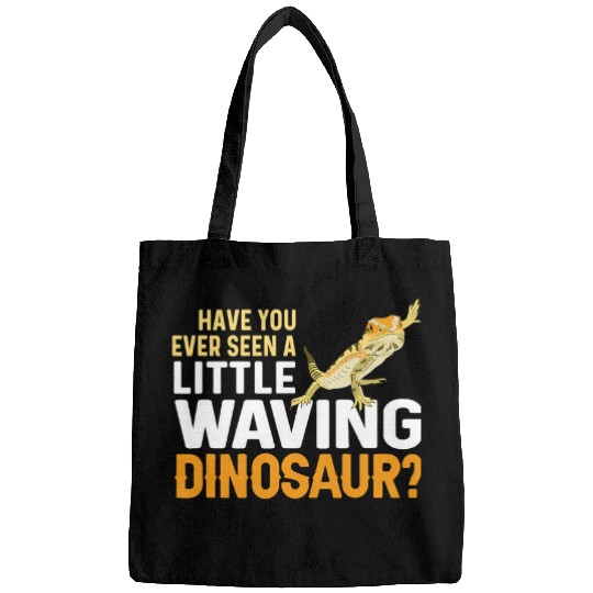 Bearded Dragon Lizard Reptile Waving Dinosaur Herpetologist Bags