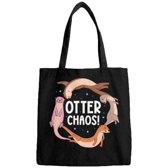 Otters Chaos Sea Otters Weasel Kawaii Bags