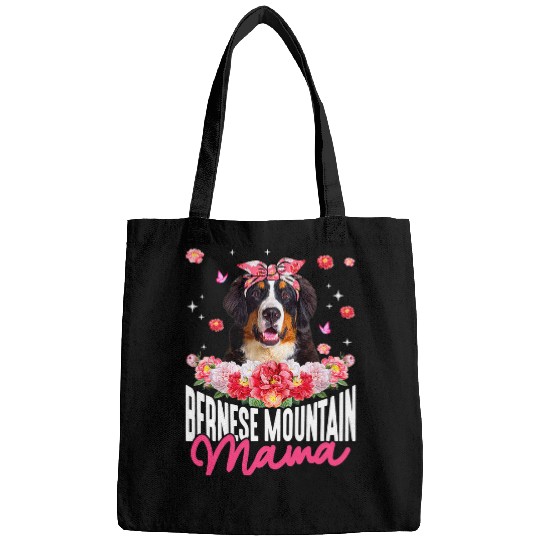 Bernese Mountain Mama Flower Bandana Dog Lover Mothers Day Bags
