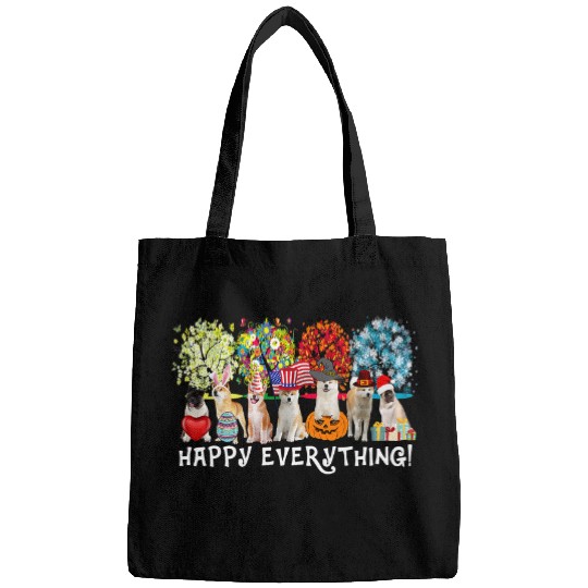 Dog Akita Happy Everything Akita Dog Seasons All Year Tree Lover26 Bags