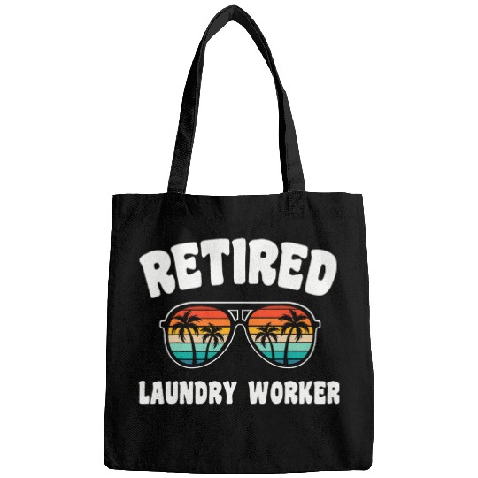Retired Laundry Worker Funny Retirement Congratulations Bags