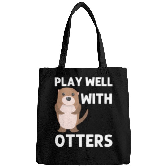 Otters Funny Otter For Men Women Aquatic Pup Weasel River Animal 2 Bags