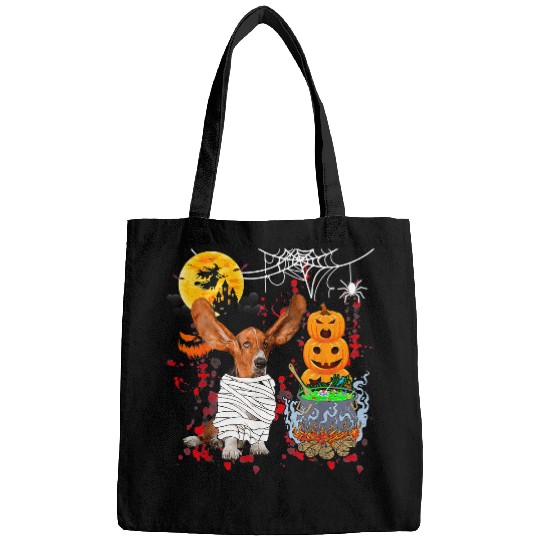 Dog Basset Hound Funny Basset Hound Dog Halloween Costume Dog Lover Bags