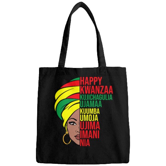 Happy Kwanzaa African American Celebration Month Graphic Bags