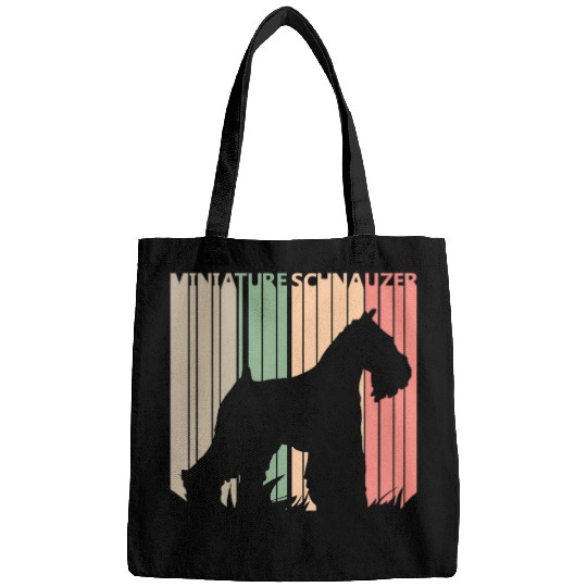 Dog Schnauzer Miniature Schnauzer Dog Silhouette Bags