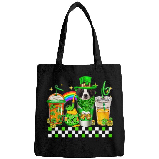 Dog Saint Bernard Coffee Latte St Patricks Day Lucky Latte Bags