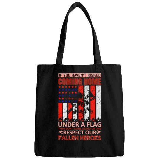 Fireman Firefighter American Flag Respect Our Fallen Heros Fireman 193 Firemen Bags