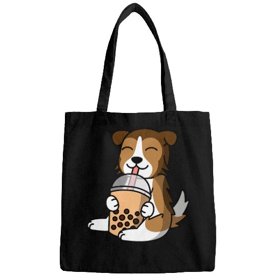 Dog Shetland Boba Bubble Milk Tea Shetland Sheepdog Dog Bags