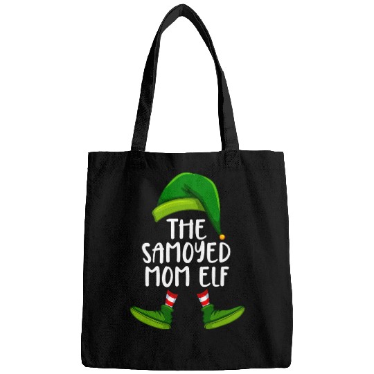 Dog Samoyed Mom Dog Elf Funny Christmas Pajama X mas Women Bags