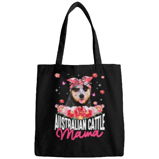 Australian Cattle Mama Flower Bandana Dog Lover Mothers Day Bags