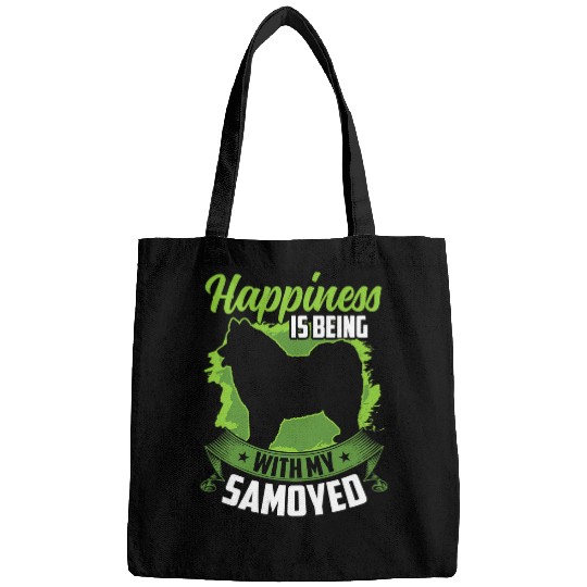 Dog Samoyed is happiness Siberian Samoyed Dog Bags