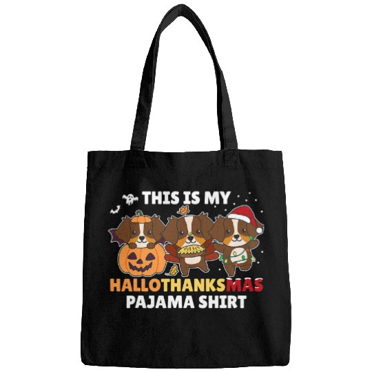 Australian Shepherd Christmas Hallothanksmas Pajama 3 Bags