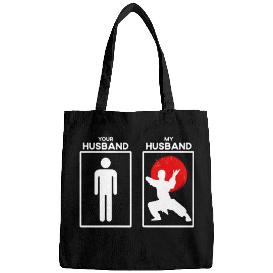 Womens My Husband Joke Shaolin Kung Fu Exercises Wing Chun Training Bags