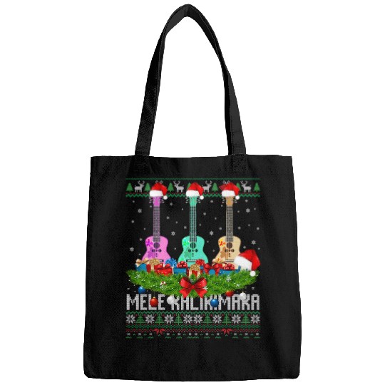 Guitarist Mele Kalikimaka Ukulele Guitar Ugly Ukulele Christmas Guitar Bags