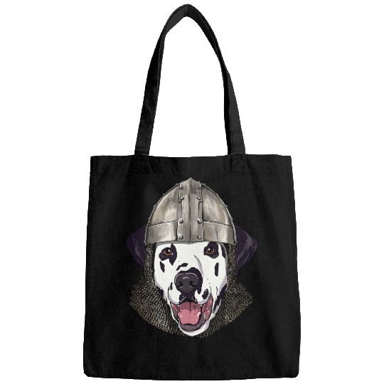 Dalmatian Medieval Dalmatian Knight Warrior Dog Lover 649 Dalmatians Dog Bags