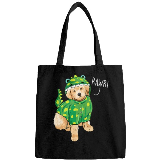 Dog Goldendoodle Rawr Goldendoodle Dinosaur Dog Lover Gifts Bags