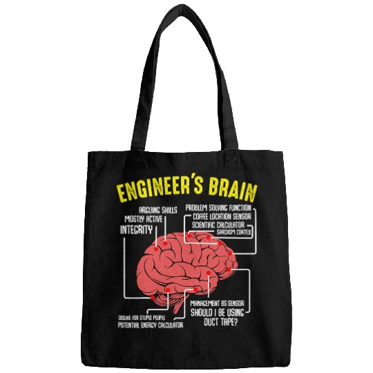 Engineer Brain IT Computer Data Technique Work Interest Fun Bags
