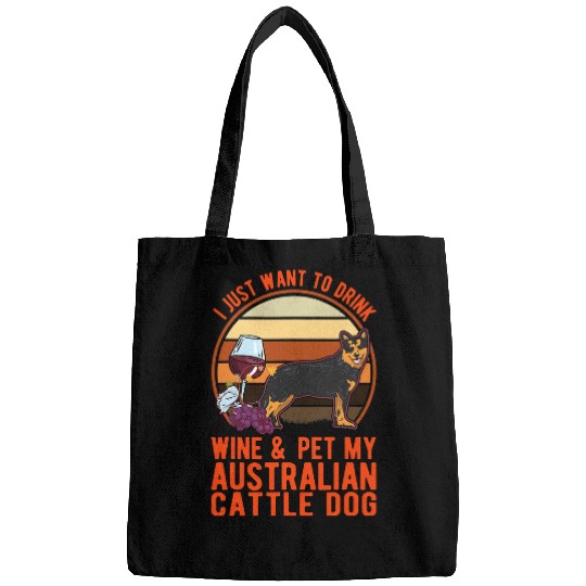 Australian Cattle Dog And Wines Blue Heeler Cattle Dog 195 Bags