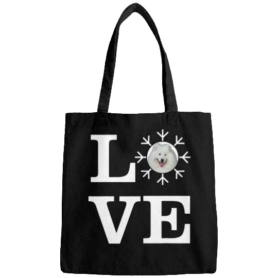Dog Samoyed Love Snowflake Dog Samoyed Bags