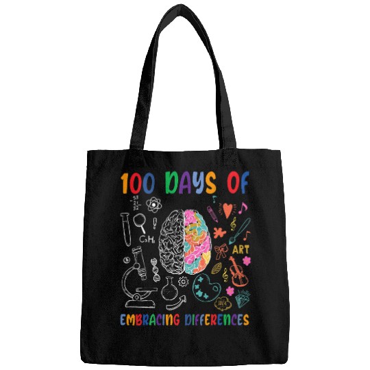 Autism 100 Days of School Embracing Differences Autism Awareness1 Neurodiverse Bags