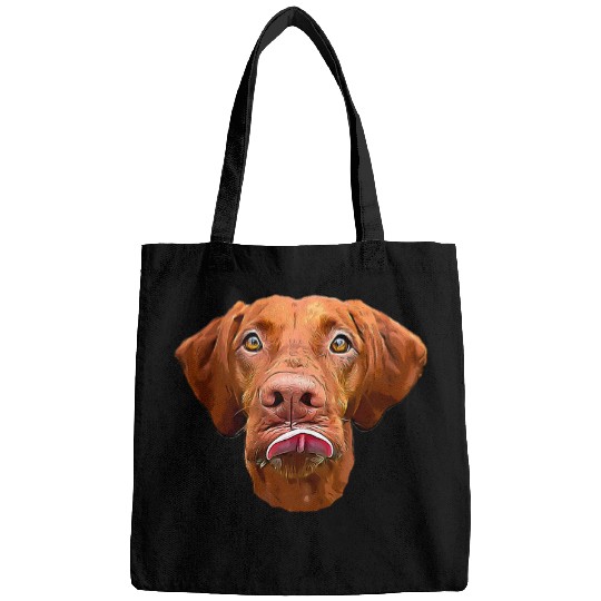 Dog Vizsla Hungarian VizslaCute Face puppy animal Bags