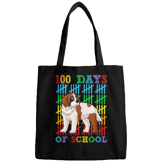 Dog Saint Bernard 100 Days of School Saint Bernard Dog Lover 100th Day School Bags