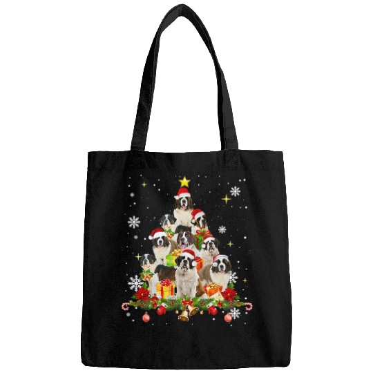 Dog Saint Bernard Christmas Tree Funny Christmas Dog Owner 2 Bags