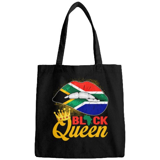 Black Queen Africa Flag Lip Afro Pride BHM Black Women Girls Bags