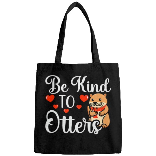 Otters Animal vintages Retrowave Futurism Fan Environment Bags