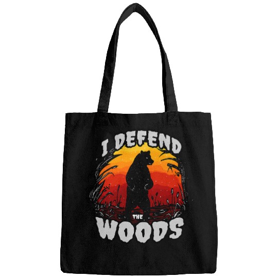 Funny Bear I Defend The Woods Bear Environment Climate Protection Cute Bears Bags