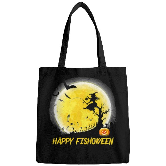 Fishing Happy fishoween Halloween Fisherman Witch Fishing 155 Fisher Bags