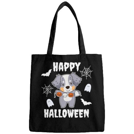 Australian Shepherd Happy Halloween Pumpkin Dogs Halloween 3 Bags