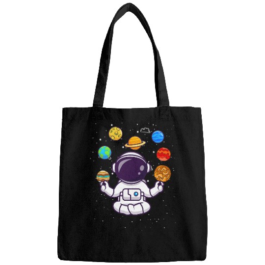 Namaste Yoga Meditating Astronaut Astronomy Space Solar System Yoga Meditation Bags