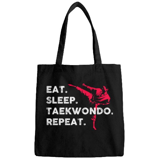 Korean Martial Art Karate eat sleep Taekwondo repeat Bags