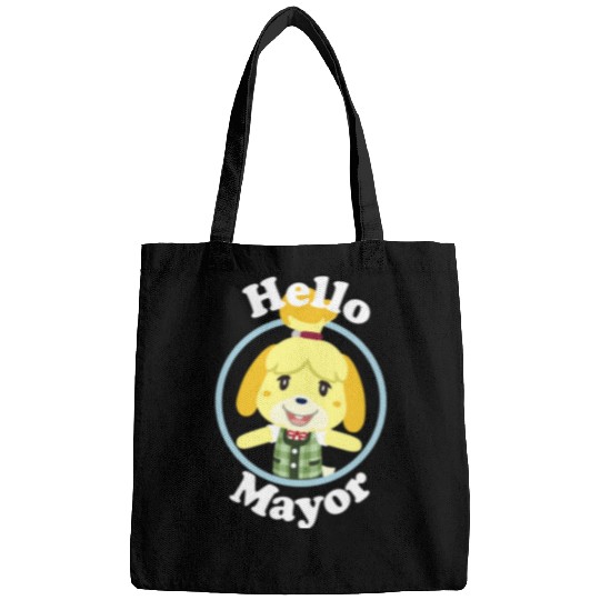 Animal Crossing Isabelle Hello Mayor Portrait Bags