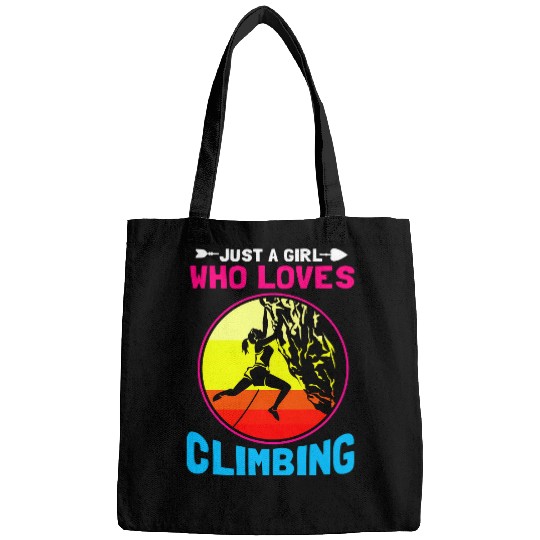 Climbing Climber Mountain Climbing Rock Climbing Girl Mom Mother Daughter Climber73 Climber Bags