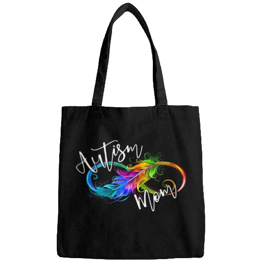 Autism Rainbow Infinity Autism Mom Awareness Neurodiversity Symbol Neurodiverse Bags