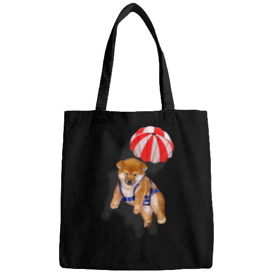 Dog Shiba Inu T Cute Shiba Inu Puppy Parachute Japan Dog Skydiving Bags