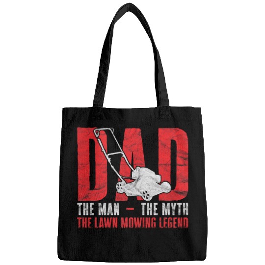 Funny Lawn Mowing Dad Gardener Grass Father Caretaker Bags