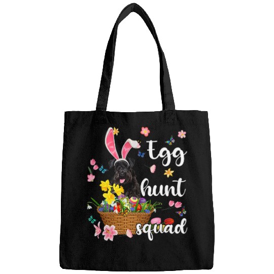 Dog Schnauzer Happy Easter Day Easter Colorful Egg Hunt Bags
