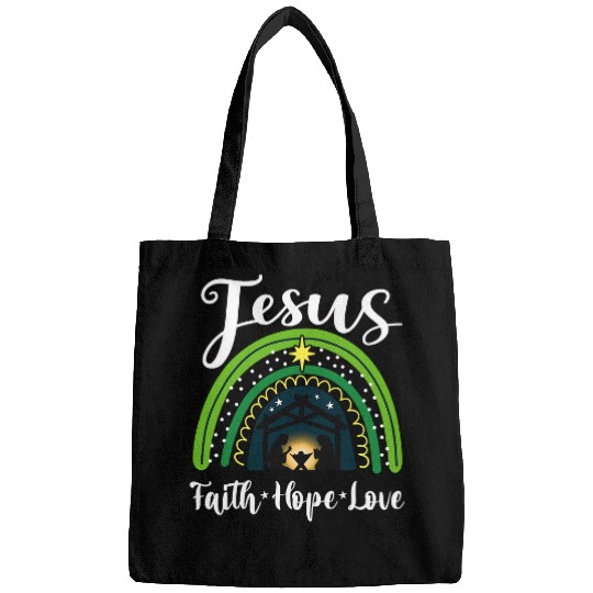 Christian Hope Love Jesus Christmas Christian Rainbow Religious 244 Bibble Jesus Christ Bags