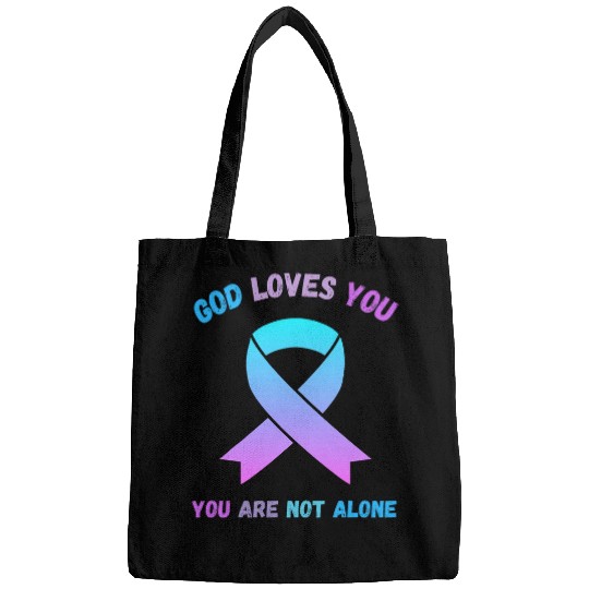 God Loves You Are Not Alone Jesus Survive Suicidal Thoughts Bags