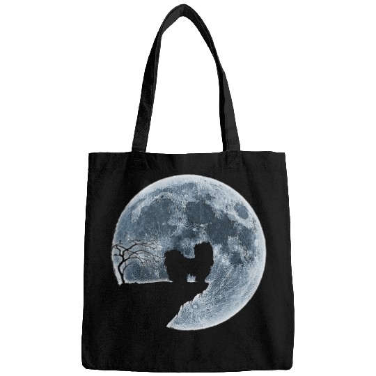 Biewer Terrier Halloween Costume Moon Silhouette Bags
